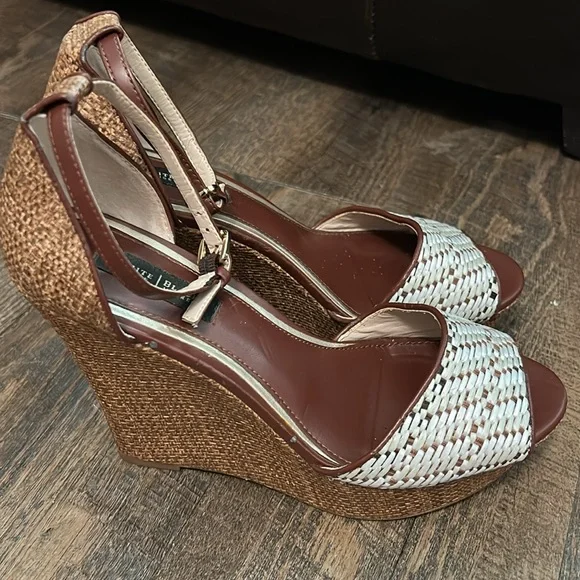 White House Black Market Women’s Elodie Platform Wedge Heels Size 7.5 - Picture 3 of 11